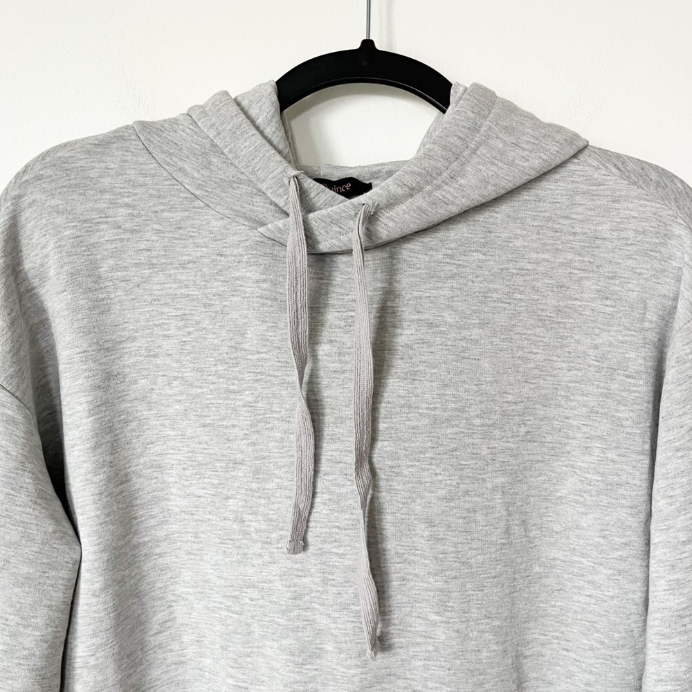 Quince Supersoft Fleece Pullover Hoodie Heather Gray Womens Small - Picture 3 of 11